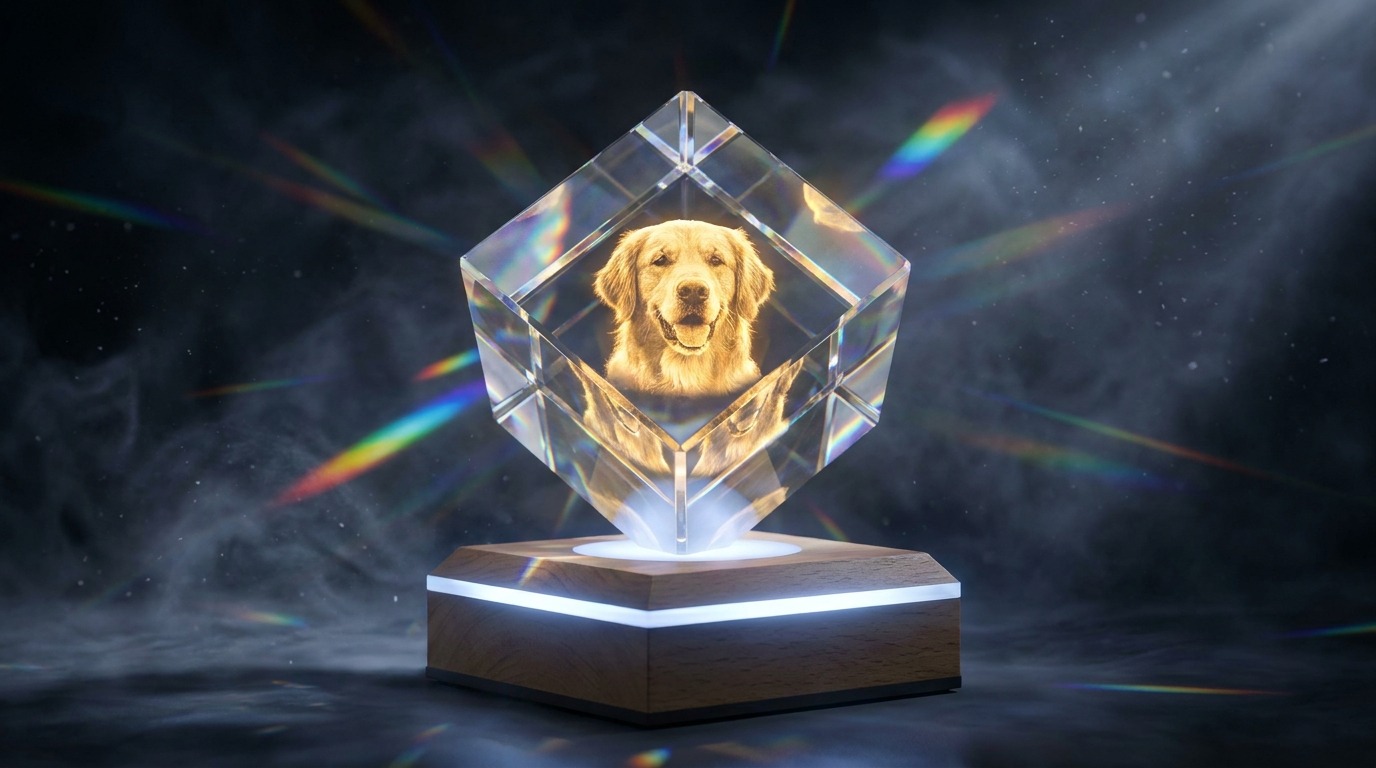 K9 Crystal 3D laser engraving Charlotte