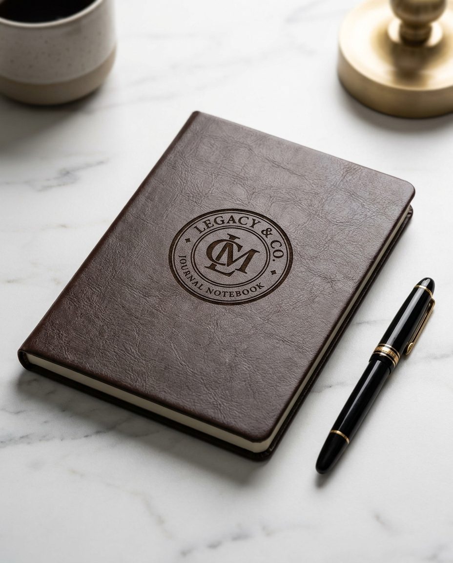 Branded leatherette journal corporate gift